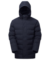 Recycled bonded longline padded jacket — Navy