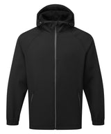 Hooded 2-layer softshell jacket — Black