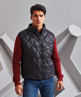 Diamond pane padded gilet — lifestyle
