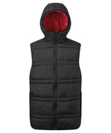 Latitude hooded bodywarmer — Black/Red