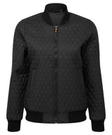 Women's quilted flight jacket — Black
