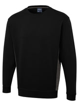 Two Tone Crew New Sweatshirt — Black/Charcoal
