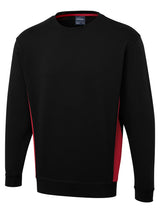 Two Tone Crew New Sweatshirt — Black/Red