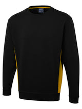 Two Tone Crew New Sweatshirt — Black/Yellow