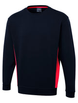 Two Tone Crew New Sweatshirt — Navy/Red