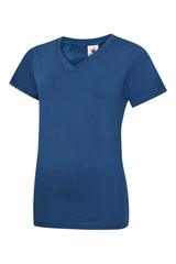 Ladies Classic V Neck T Shirt — Royal