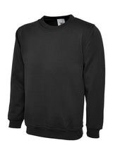 Ladies Deluxe Crew Neck Sweatshirt — Black