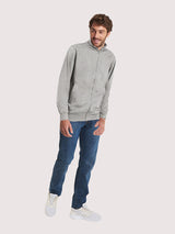 Deluxe Unisex Sweat Jacket — Heather Grey