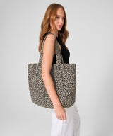 Leopard print canvas shopper — lifestyle