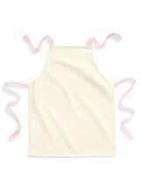 Fairtrade cotton junior craft apron — Natural/Pastel Pink