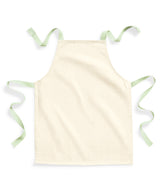 Fairtrade cotton junior craft apron — Natural/Pistachio