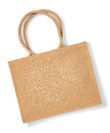 Shimmer jute shopper — lifestyle