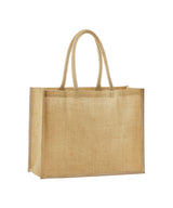 Natural starched jute classic shopper — Natural