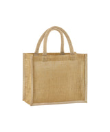 Natural starched jute midi tote — Natural