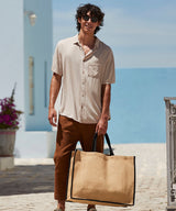 Natural starched jute market shopper — lifestyle