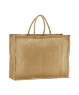 Natural starched jute market shopper — Natural