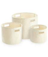 Canvas storage tubs — Natural