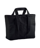Double-handle cargo pocket tote — Black