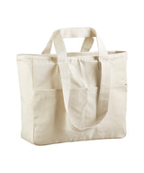 Double-handle cargo pocket tote — Natural