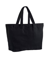 Oversized heavy duty canvas tote bag — Black