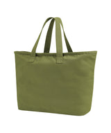 Oversized heavy duty canvas tote bag — Bright Olive