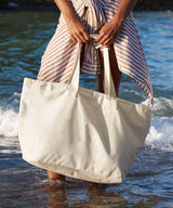Oversized heavy duty canvas tote bag — lifestyle