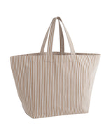 Oversized beach bag — Biscuit Stripe