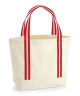 EarthAware® organic boat bag — Natural/Classic Red