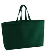 Oversized canvas tote bag — Bottle Green