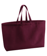 Oversized canvas tote bag — Burgundy