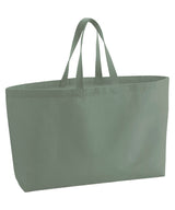 Oversized canvas tote bag — Dusty Green