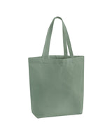 Heavyweight canvas tote bag — Dusty Green