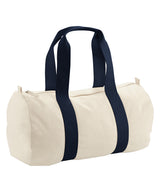 EarthAware® organic barrel bag — Natural/French Navy