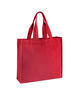 Chevron handle shopper — Scarlet Red