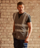 Top cool open mesh 2-band-and-braces waistcoat (HVW120) — lifestyle