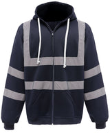 Hi-vis zip hoodie (HVK07) — Navy