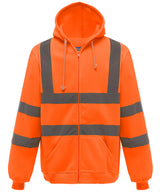 Hi-vis zip hoodie (HVK07) — Orange