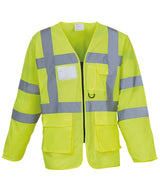 Hi-vis executive long sleeve waistcoat (HVJ800) — lifestyle