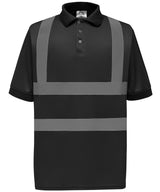 Hi-vis short sleeve polo (HVJ210) — Black