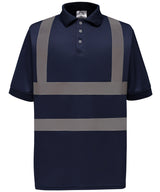 Hi-vis short sleeve polo (HVJ210) — Navy