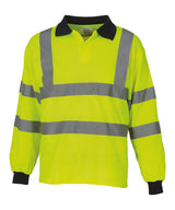 Hi-vis long sleeve polo (HVJ310) — lifestyle