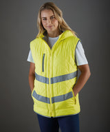 Hi-vis Kensington hooded gilet (HV007) — lifestyle
