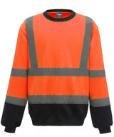 Hi-vis sweatshirt (HVJ510) — Orange/Navy