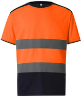 Hi-vis two-tone t-shirt (HVJ400) — Orange/Navy