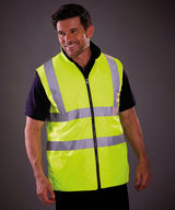 Hi-vis reversible fleece bodywarmer (HV008F) — lifestyle