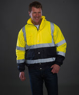 Hi-vis two-tone bomber jacket (HVP218) — lifestyle