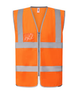 Hi-vis zip ID reflective border waistcoat (HVW103) — lifestyle