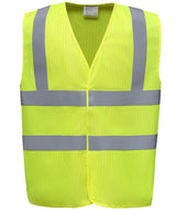 Hi-vis flame-retardant anti-static waistcoat (HVW100ASFR) — Yellow