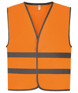 Hi-vis reflective border kids waistcoat (HVW102CH) — lifestyle