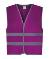 Hi-vis reflective border kids waistcoat (HVW102CH) — Raspberry